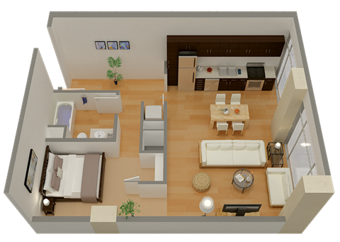 800J Lofts A21 Studio Apartment Sacramento CA